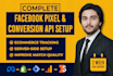 setup meta pixel, facebook pixel, conversion API and server side tracking