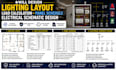 lighting layout load calculation panel schedule electrical schematic design