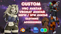 make a custom furry vrchat avatar with full rig and physbones