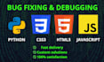 debug, fix, and repair your python, javascript, or web code