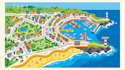 design local travel map, featuring detailed itineraries, accommodation map