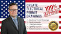 create electrical permit drawings with panel schedule load calculation lighting