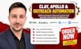 setup clay com hubspot sequence pipedrive instanly smartlead outreach automation