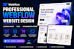 design professional webflow website landing page  cms and ecommerce store