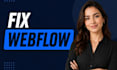 update fix webflow website design, design issues update website