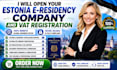 open your estonia eresidency company and vat registration