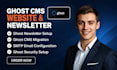 setup ghost cms ghost newsletter ghost website self hosted ghost theme template