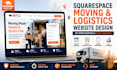 do squarespace moving service logistics website household relocation website
