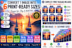 convert images to 300 dpi and create print ready files