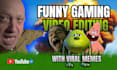 edit funny gaming videos with subtitles and memes