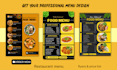 design digital, restaurant menu design animated menu or digital menu board
