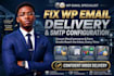 fix wordpress contact form not sending emails and set up smtp