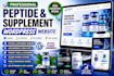 design peptide wordpress website supplement website peptide woocommerce website