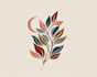 do boho hand drawn botanical minimalist logo design