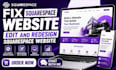 fix squarespace website edit and redesign squarespace website