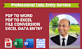 do accurate data entry, copy paste, and excel tasks
