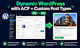 create acf custom fields and custom post types for your wordpress site