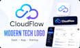 design a modern saas app logo for your startup