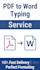 type PDF to word, ms word typing, and data entry fast