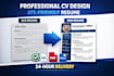 do professional CV design or resume design in 24 hours