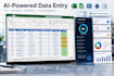 do ai powered data entry, excel data entry and web research