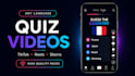 create quiz, trivia questions tik tok videos in any language