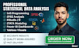 do statistical data analysis in spss, rstudio, sas, stata, power bi, tableau