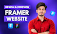 design a modern framer website, framer landing page or framer design