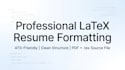 create and format ats friendly resume in latex