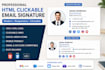 design a professional HTML clickable email signature