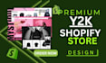 create a custom y2k aesthetic shopify website design