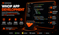 develop a whop app with your custom specifications
