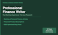 write professional finance and banking content