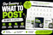create a monthly social media content calendar with canva graphics and captions