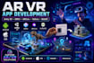 develop ar vr app using unity 3d arki arcore vuforia and webar