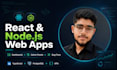 build or fix a react nodejs dashboard or web app