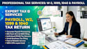 prepare w2, 1099, tax return, 1040, iand schedule c