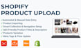 do manual shopify product upload and dropshipping import