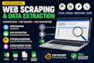 do web scraping, data extraction and python automation