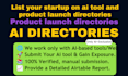 list your startup on ai tool and product launch directories