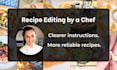 edit and improve your recipe content as a professional chef