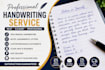 write professional handwritten notes