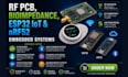 design rf pcb, bioimpedance, esp32, iot and nrf52 embedded systems