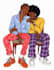 make paint a family or couple portrait, handdrawn, noai