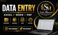 do data entry, excel data entry and PDF conversion