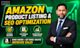 write amazon product listing and amazon seo optimization
