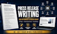 write professional press release, SEO press release and PR distribution writing