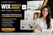 build wix website design,  redesign wix website  build wix landing page