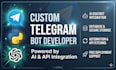 develop a custom telegram bot in python with ai integration