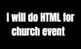 do HTML for church events
